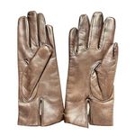 New Genuine Italian Leather & Cashmere Lined Brown Gloves Size 7 NWT Photo 0