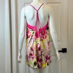 Cacique  Floral Satin Barn Robe Set with Pink and Green Accents Size 14/16 Photo 1