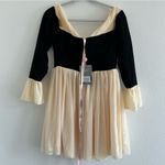 House Of CB Alana Black and Cream Long Sleeve Dress Photo 6