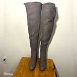 Free People  Women's Porter Over-the-Knee Gray Luxe Leather Boots Photo 1