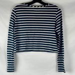 Olive & Oak Stripe Long Sleeve Cropped Top Medium Photo 1