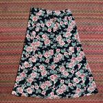 90s VINTAGE GRUNGE FLORAL MIDI / MAXI SKIRT Black Photo 3