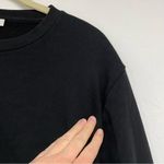 Carolina belle  Black Crew Neck Sweater w/ White Contrast Cuffs Womens XS Preppy Photo 6