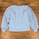 Lilly Pulitzer Tops Suzy Scalloped Ruffle Sleeve Crewneck Sweatshirt Photo 3