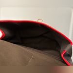 Dooney & Bourke backpack vintage denim chambray and red leather Photo 1