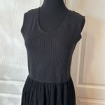 VTG BLACK BASIC FLOWY TANK DRESS Size M Photo 1