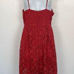 Astr The Label Lace Midi Dress A Line Spaghetti Strap V Neck Rust Orange Red L Size L Photo 5
