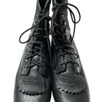 Ariat Black Leather American Heritage Boots 7.5 Lace-Up Retro Western 10070 ATS Photo 6