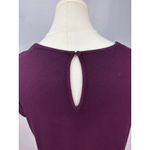 Daniel Rainn Womens Petite Medium Plum Top With Keyhole Back & Pleated Front Des Photo 3