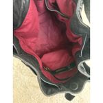 Ella Moss Ella‎ Moss Black Leather Bucket Bag Hobo Purse Tassel Drawstring Shoulder Bag Photo 8