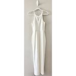 BCX  Gown Size‎ Medium White High Slit Sequin Trim Formal Dress Photo 2