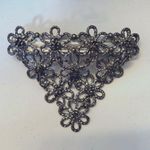 VINTAGE Silver Tone HAIR Clip Barrette with spring clasp Photo 0