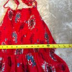 Free People Intimately Garden Party Maxi Dress Size Small Floral Red Lightweight Photo 6