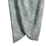 Elle Zeitoune Grace White Teal Polka Dot l Halter High Neck Formal Gown Large Blue Photo 10