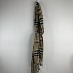 Pierre Cardin  Scarf Tan Plaid Nova Check Acrylic Plaid Fringe Hem Woven Winter Photo 1