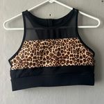 Zyia Active Black Cheetah Print All Star Bra Size Large Photo 0