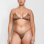 SKIMS  Sparkle Glissenette Front Close Triangle Bralette Tan Brown Chai 3X NWT Photo 8
