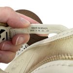 Tory Burch Metallic Gold Cream Fringe Miller Logo Sandals Flip Flops Size 8 Photo 7