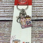 Korean Tourist Souvenir Keychain, Traditional Couple Hanbok, I Love Korea Photo 0