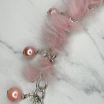 Beaded Fur Woven Silver Tone Chain Link Belt OS Y2K Festival Photo 4