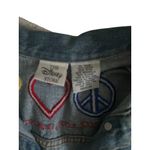  Store Vintage Peace Love Disney Denim Vest Size Medium Photo 4