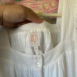 Victoria Dunn Lounge Cotton Gauzy Short Sleeve Button Down Dress mini White Size M Photo 2