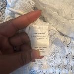 Princess Polly  White Crochet Lace Tie Front Long Sleeve Top Photo 5