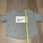 Nike  Gray & White Cropped T-Shirt - Size Medium Photo 5