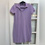 Ralph Lauren  Sport Polo Y2K Shirt Dress Short Sleeve Purple Pique Size Medium Photo 8
