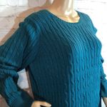 st. john's bay St John’s Bay Jewel Green Loose Knit Sweater XL Photo 4