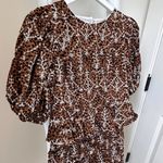 Free The Roses Brown Black White Eyelet Skirt and Top Set SZ Small Photo 15