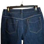 Land’s End dark wash midrise straight leg jeans women’s size 6 Blue Photo 2
