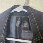 Bisou Bisou  Y2K Denim Blazer Style Jacket Size Medium Dark Wash Photo 1