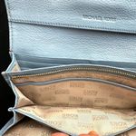 Michael Kors  Leather Powder Blue Zip-Around Wallet/Clutch Photo 7
