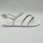 Olivia Miller  Sandals Womens 7‎ White Studded Ankle Strap Sandal New Photo 2