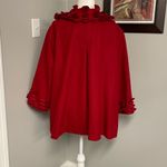 Ali Miles Red Jacket Coat Wool blend feminine flowy loose size 2X Plus Mature Photo 2