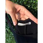 Reformation  Black Ribbed Midi Dress Sz Medium Photo 1