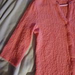 Rebecca Malone  Womens Textured 3/4 Sleeve VNeck Button Up Top Size Small Mango Photo 2