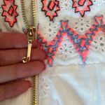 Juicy Couture  14 white eyelet adjustable strap lined above knee ruffle embroider Photo 7