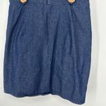 Vava by Joy Han  Denim Mini Dress Dark Wash Pockets Buttons Split Neck Size S Photo 7