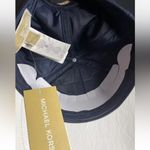 Michael Kors  Varsity Wool Baseball Hat Leather Trim Logo NWT Photo 3