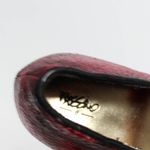 NWT Mossimo Burgundy & Black Snakeskin Loafer Flats Women's Size 8 1/2 Red Photo 8