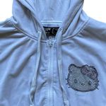 Hello Kitty  Forever 21 White Velour Jacket Crop Rhinestone Women’s Large A10 Photo 5