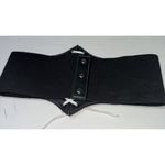 Corset Belt Womens Medium Large Black Lace Up Snap Back Pirate Goth Whimsigoth Photo 2