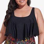 Mooncore Womens Swimsuit High Waisted  Two Piece Flounce Bikini Swimsuit Photo 0