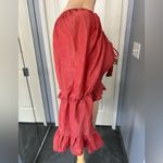 Hint of Blush  Crop Peasant Flare Ruffle Sleeve Boho Top Photo 2