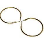 18KT 750 SOLID YELLOW GOLD HOOP EARRINGS Photo 4