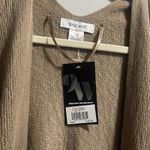 Nine West Mushroom Colored NEW Solid Fringe Topper Open Cardigan One Size Photo 6