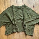 Olive Green Women's Oversized Crop Top XS NWOT Photo 0