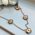 Anthropologie Rose gold clover necklace  Photo 1